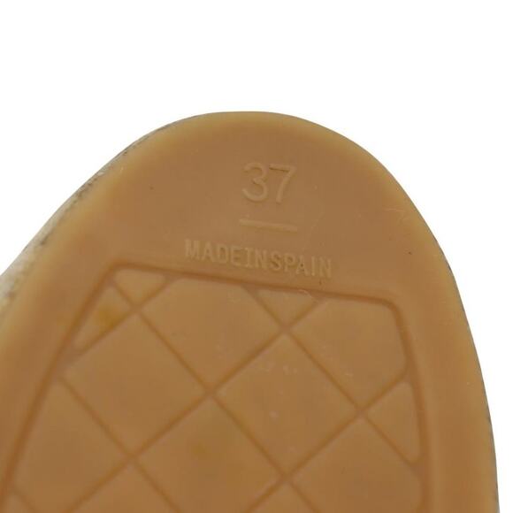 Chanel Espadrille 37 Lambskin Leather Cap Toe Flats CC-S0207P-C023 - Picture 9 of 9